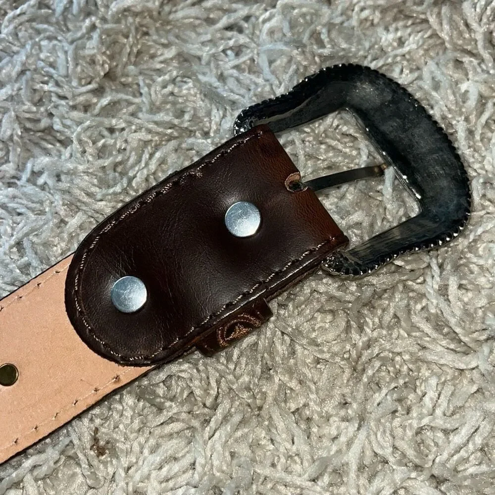Hecho en Mexico Embossed Men’s Leather Belt, 32